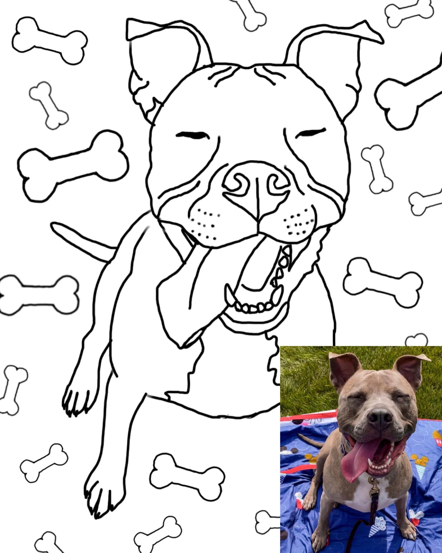 Custom Pet Coloring Page