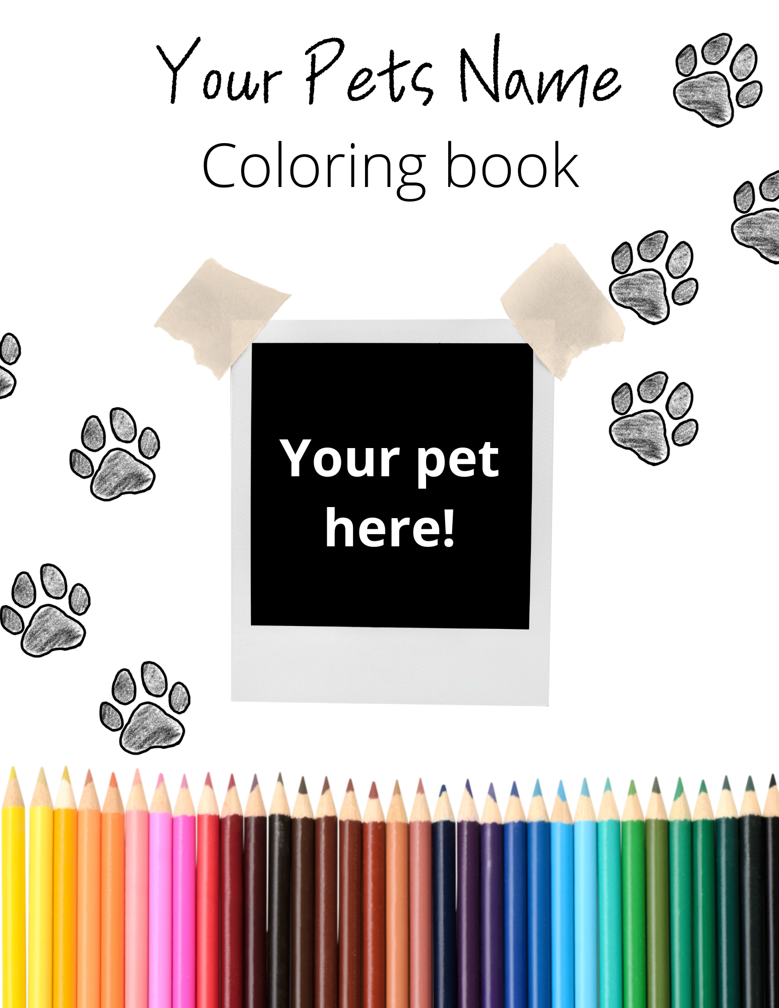 dog paw coloring page